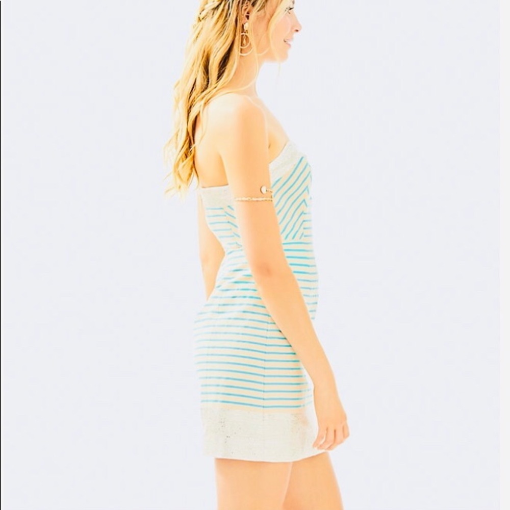 Lilly Pulitzer Remi Mini Stripe Metallic Dress NWT - Picture 3 of 8